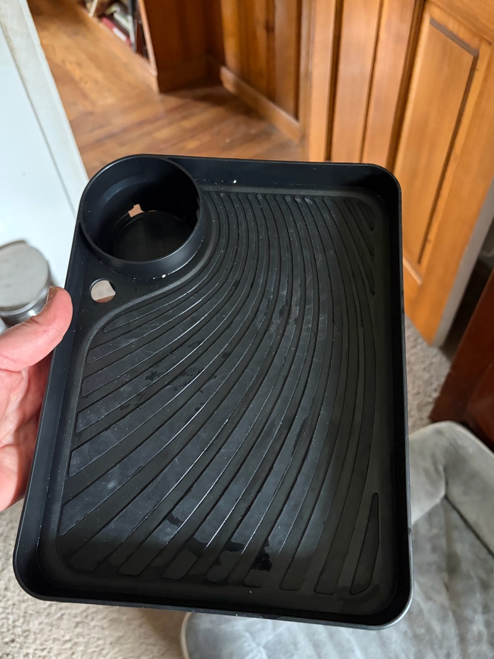 Black Laptop Accessory Tray with Cup Holder